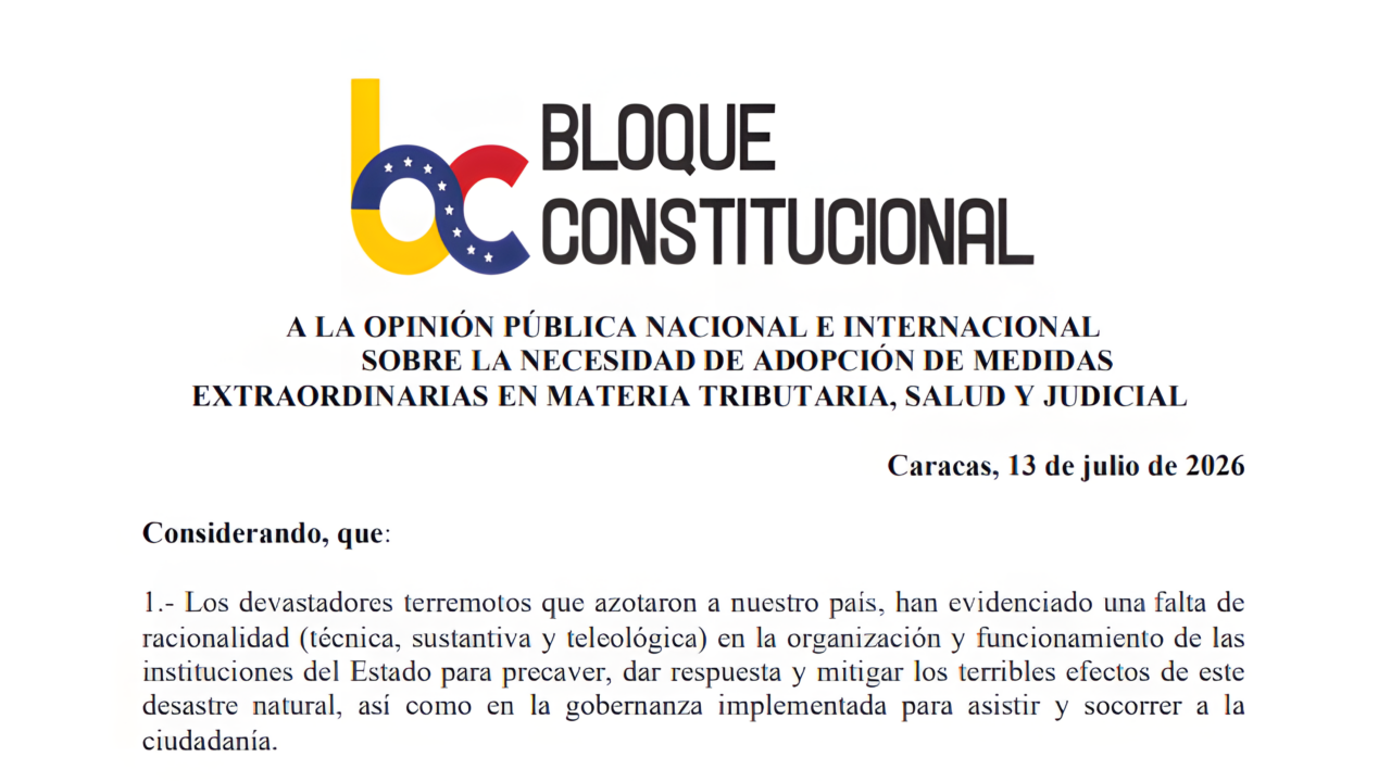 Sobre la necesidad de adoptar medidas extraordinarias en materia tributaria, salud y judicial